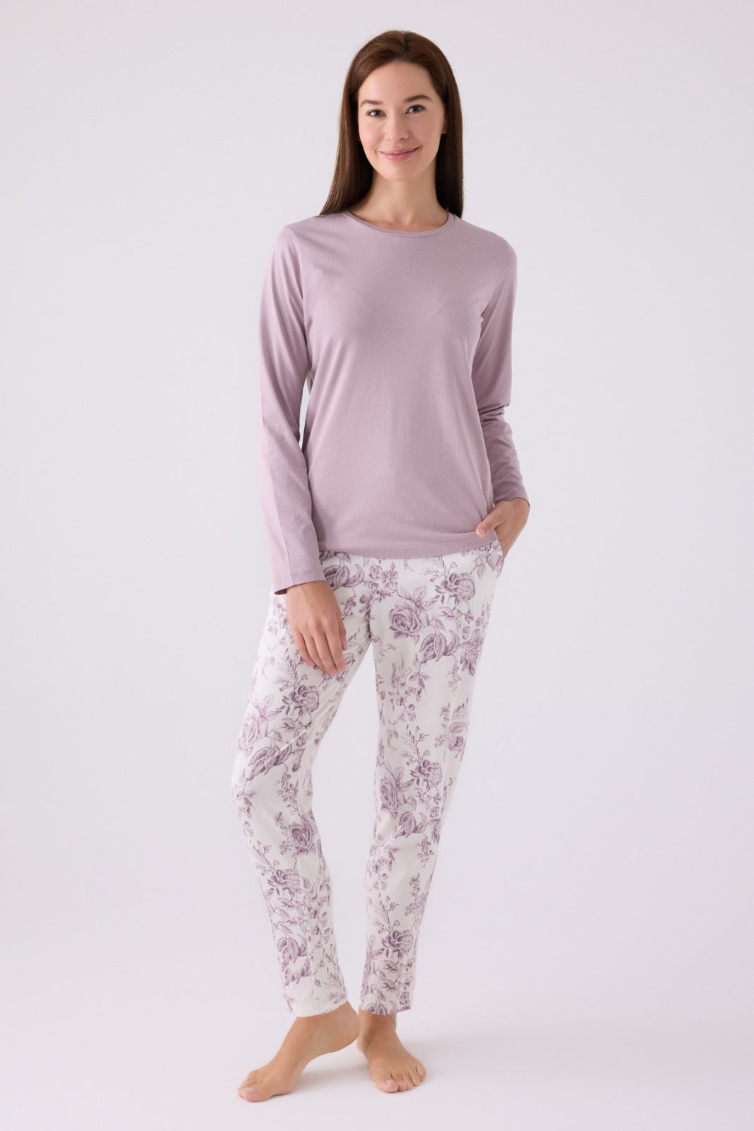 Lavender Floral Pajama Set