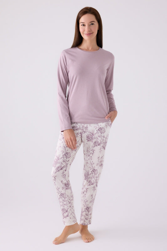 Lavender Floral Pajama Set