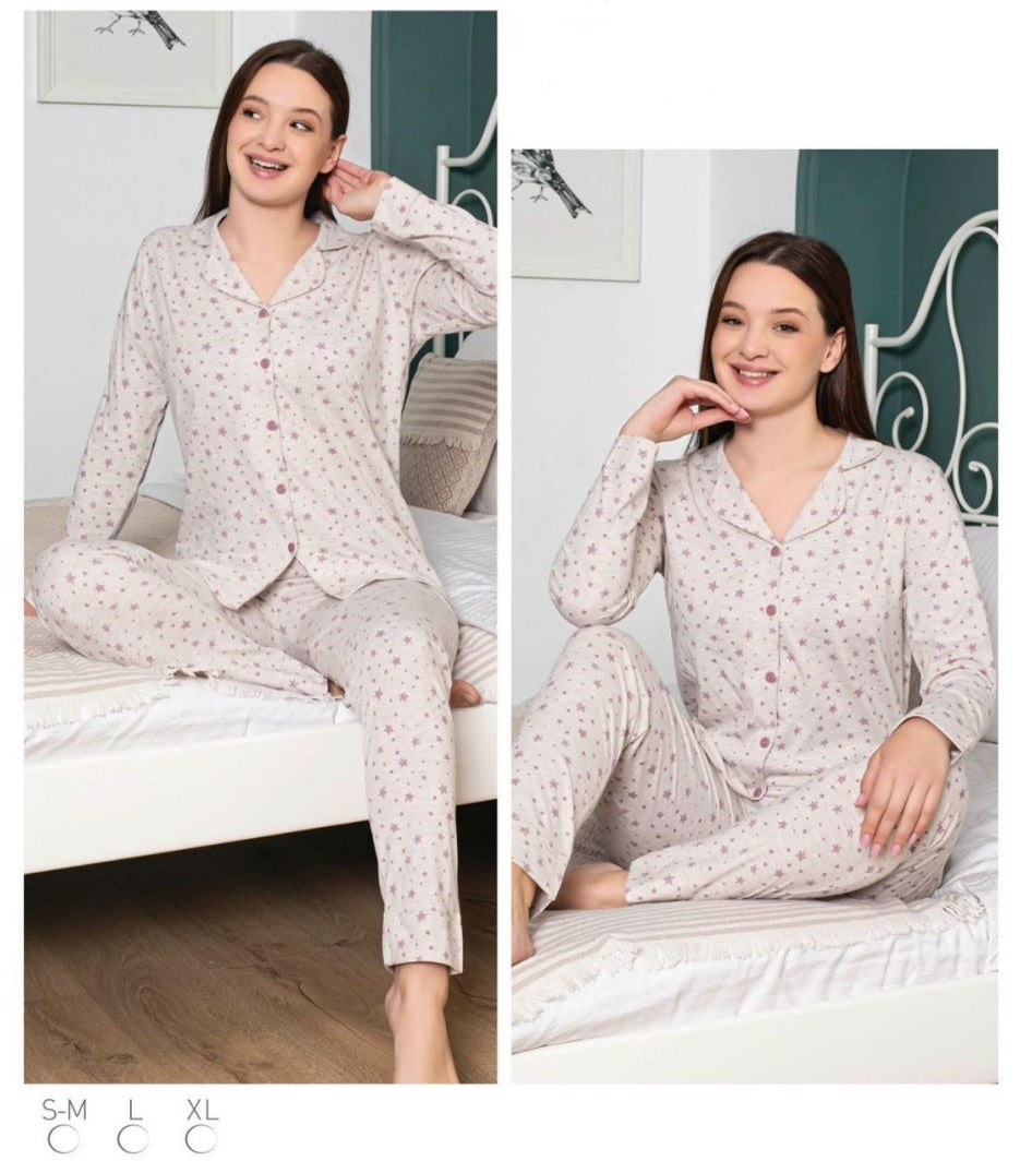 Star Print Pajama Set